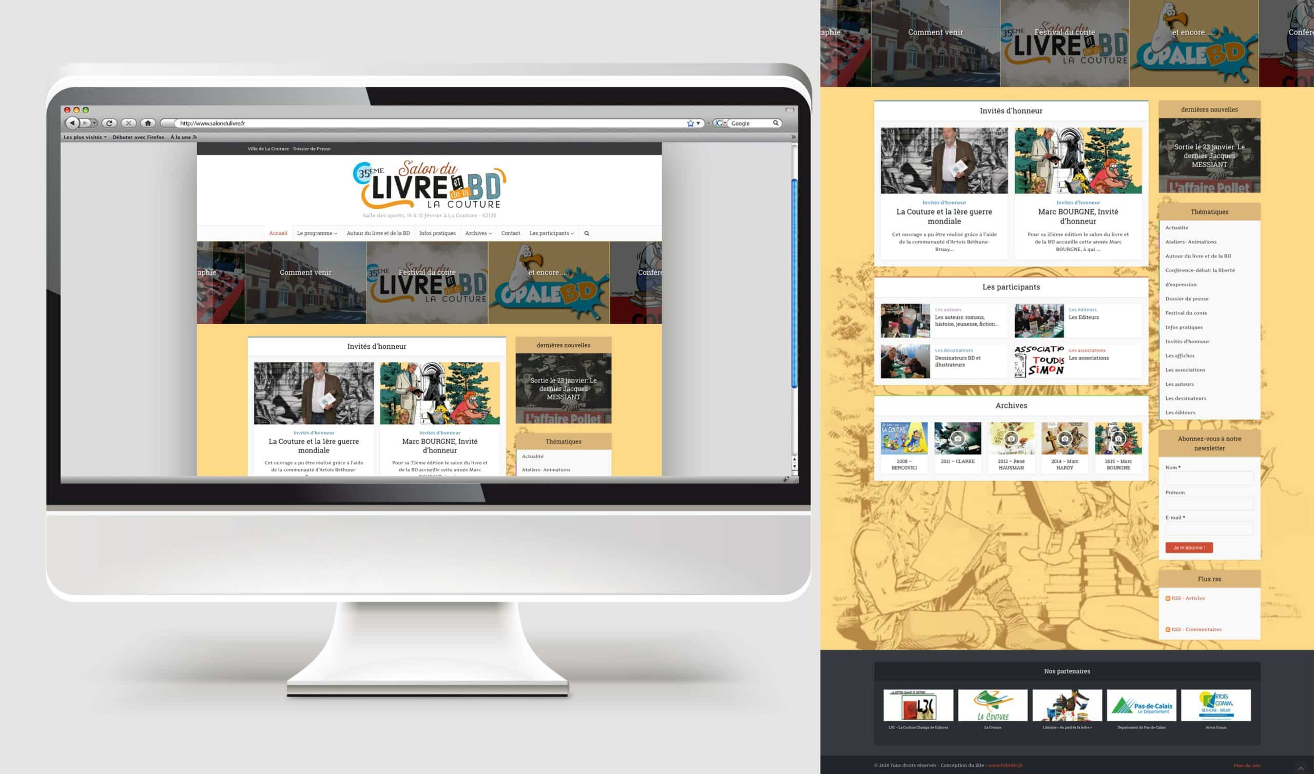 Site internet du salon du livre et de la BD