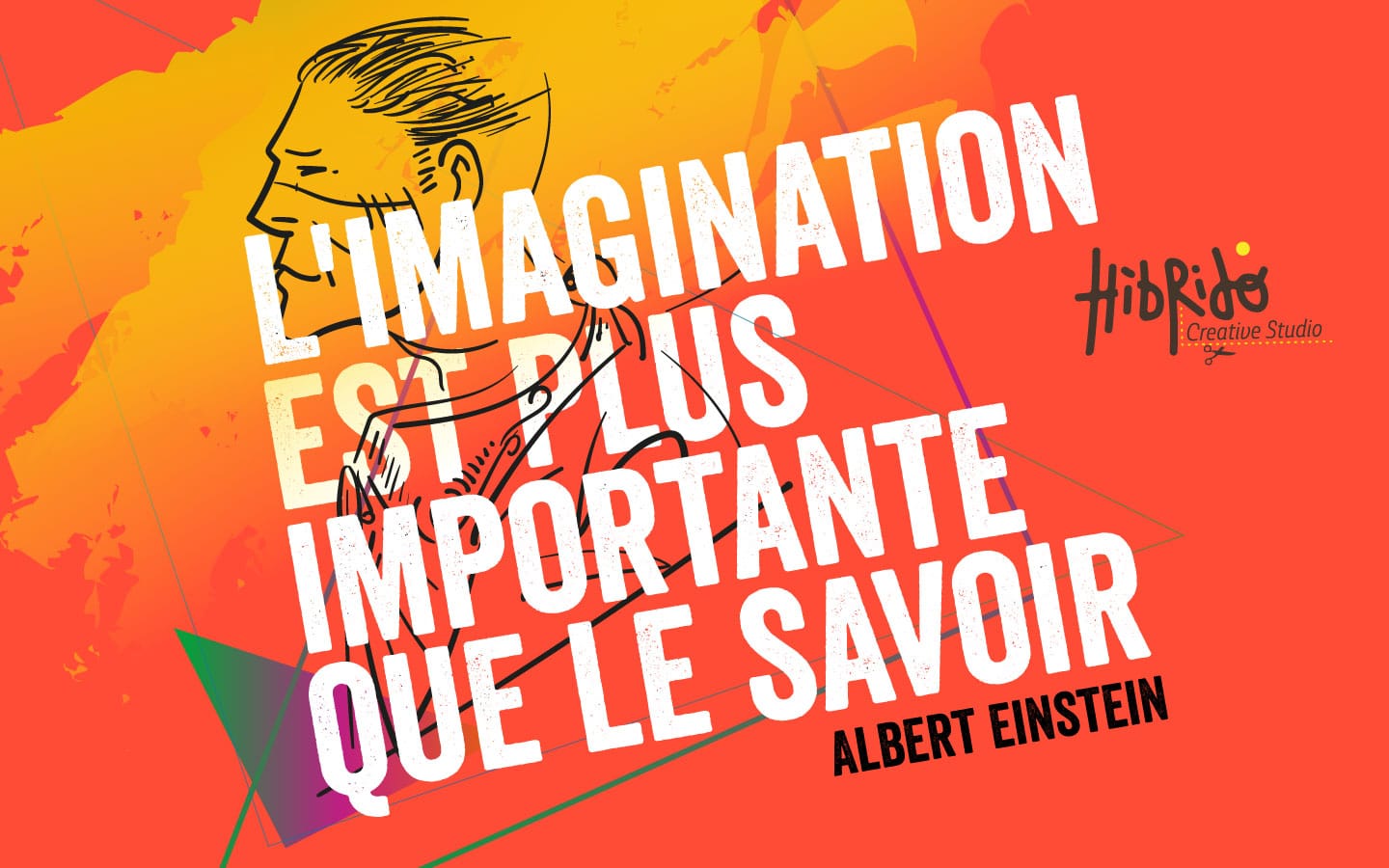 Citation sur l'imagination par Albert Einstein.