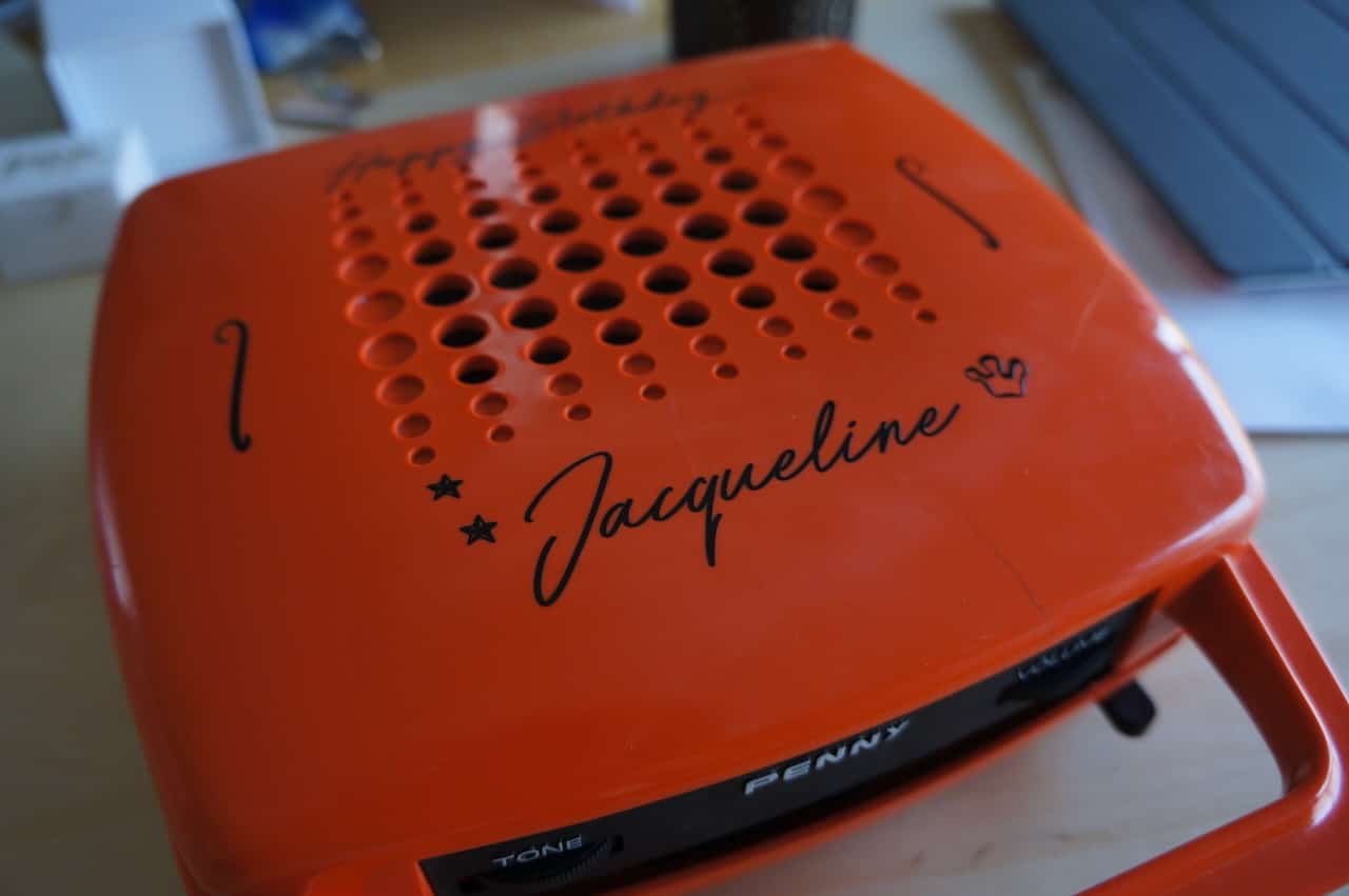 Impression sur mange disque Vintage