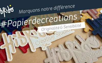 papier de créations + gravure et découpe laser