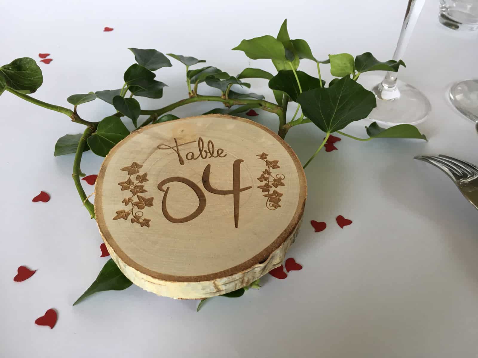 Centre de table en bois table 04