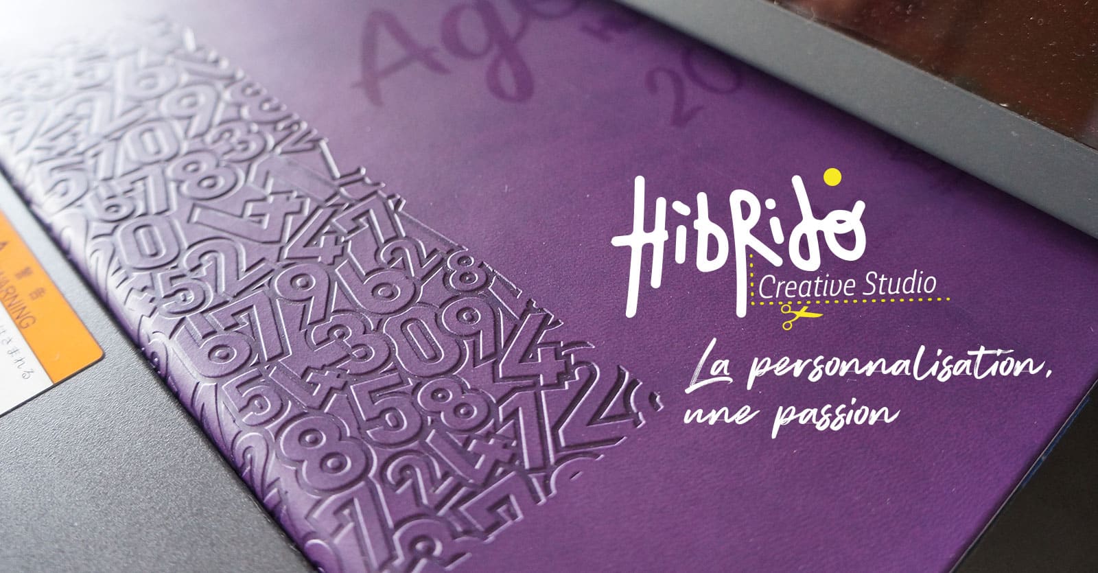 Agenda violet personnalisé