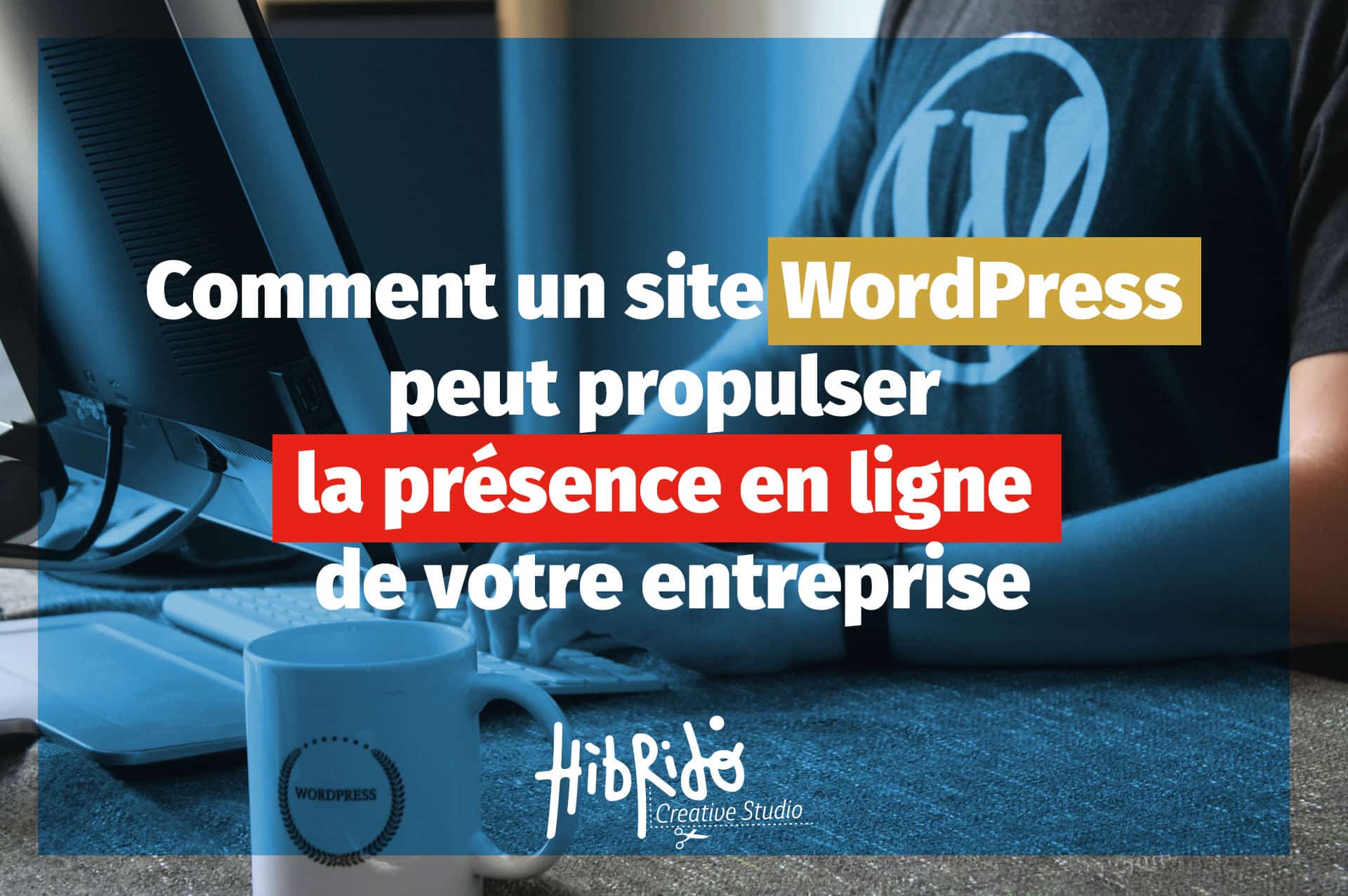 image qui reprend le titre de l'article "Comment un site WordPress peut propulser la présence en ligne de votre entreprise"