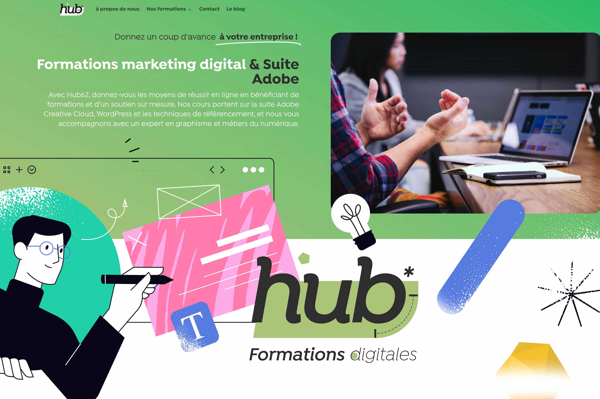 visuel qui représente le site de formation hub 62