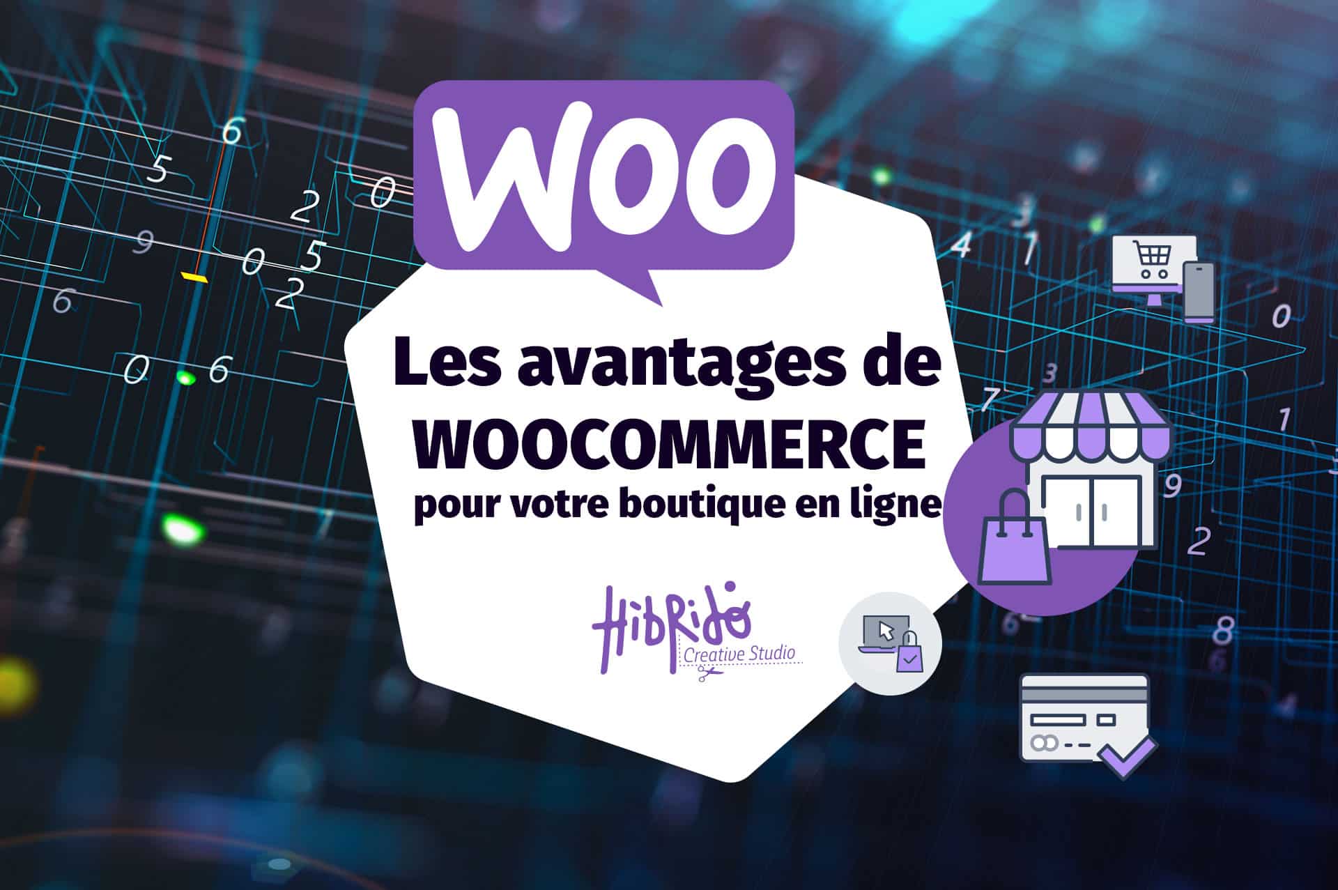 image mettant en avant le titre de l'article "Les avantages de WOOCOMMERCE pour votre boutique en ligne"
