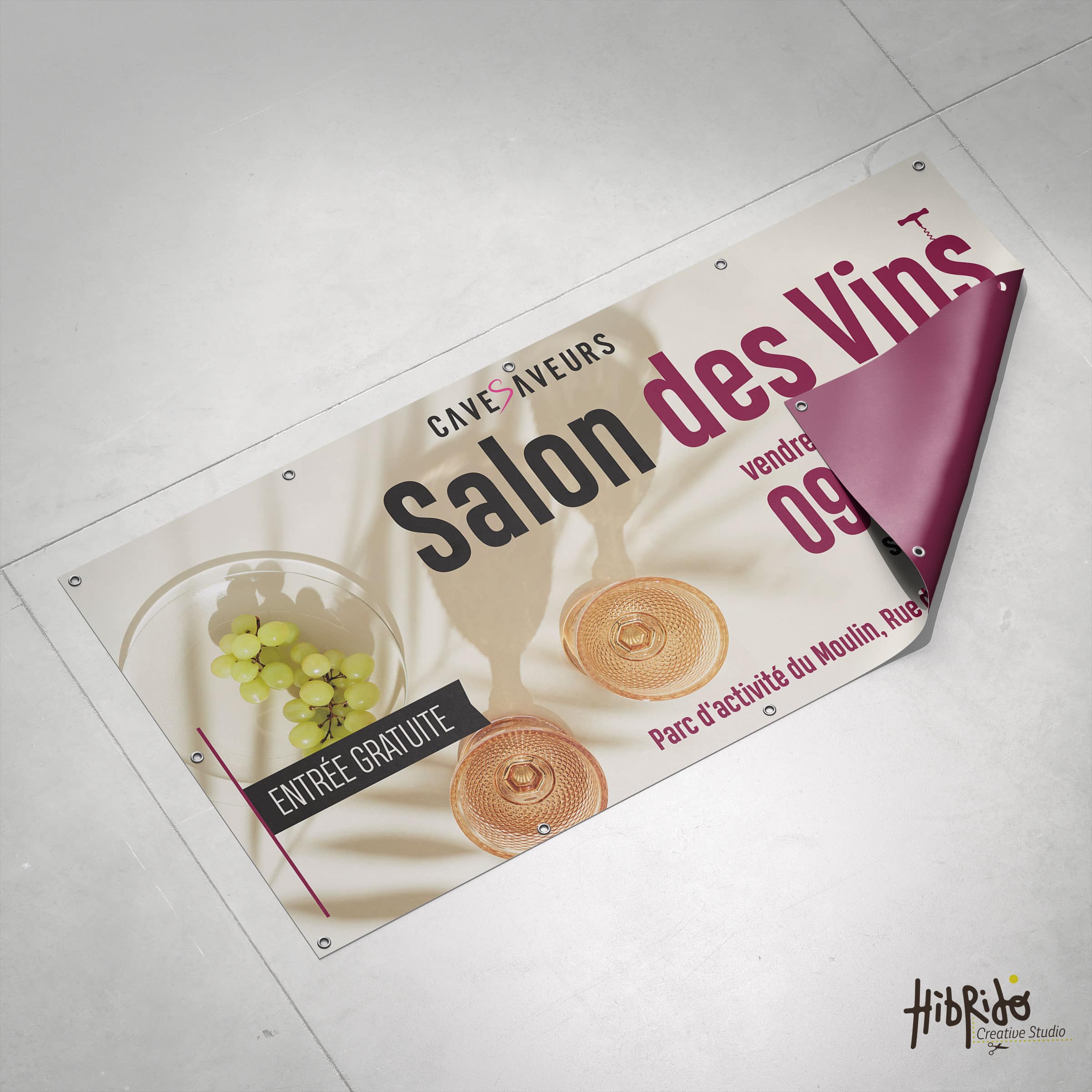 Bâche Salon des Vins - CaveSaveurs