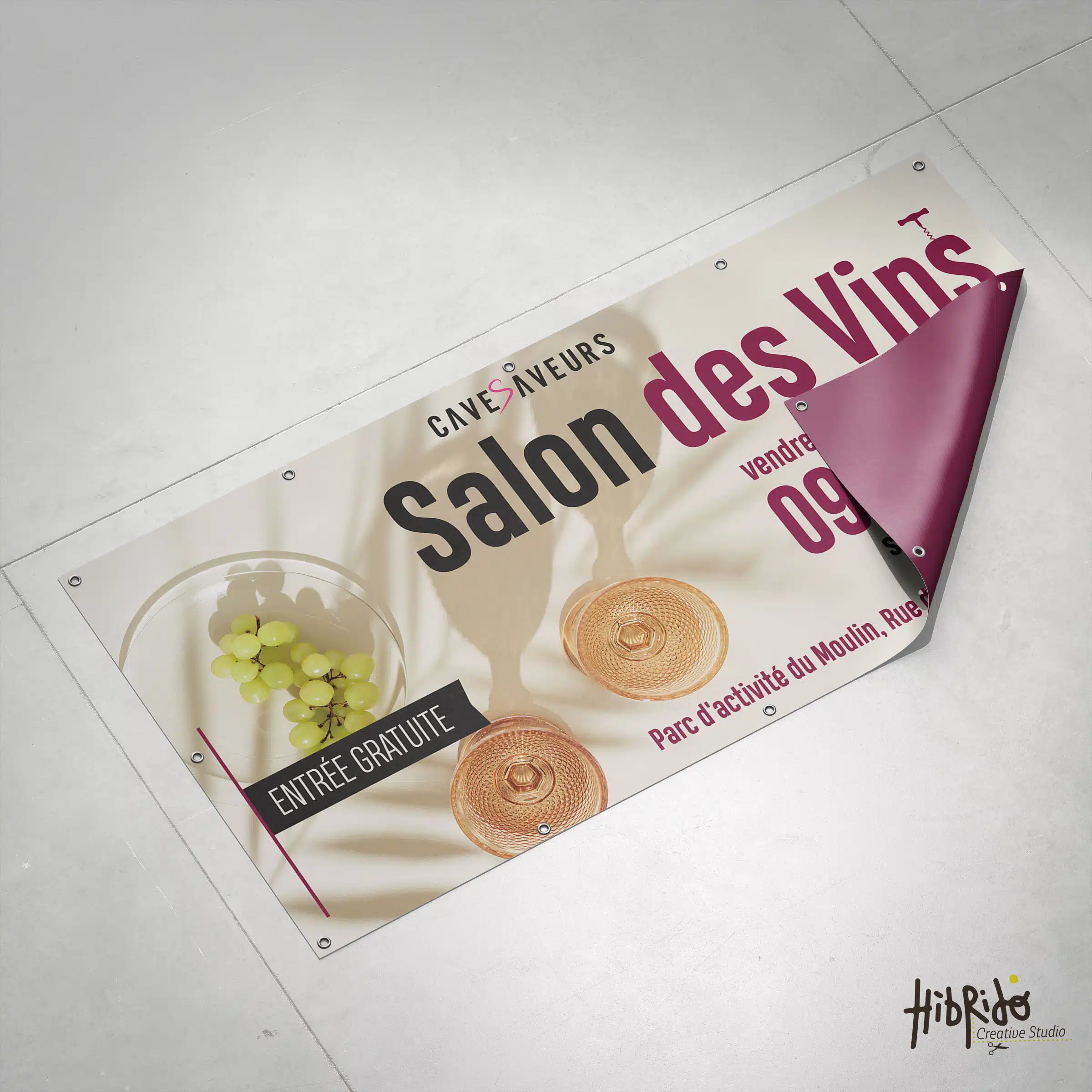 Bâche Salon des Vins - CaveSaveurs