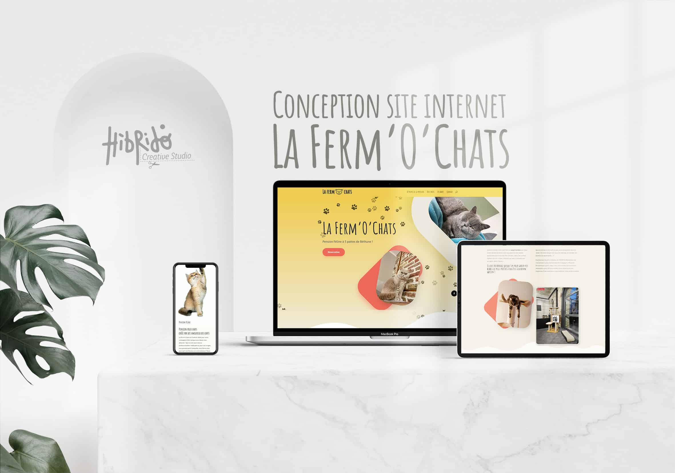 Conception site internet pour La Ferm'O'Chats.