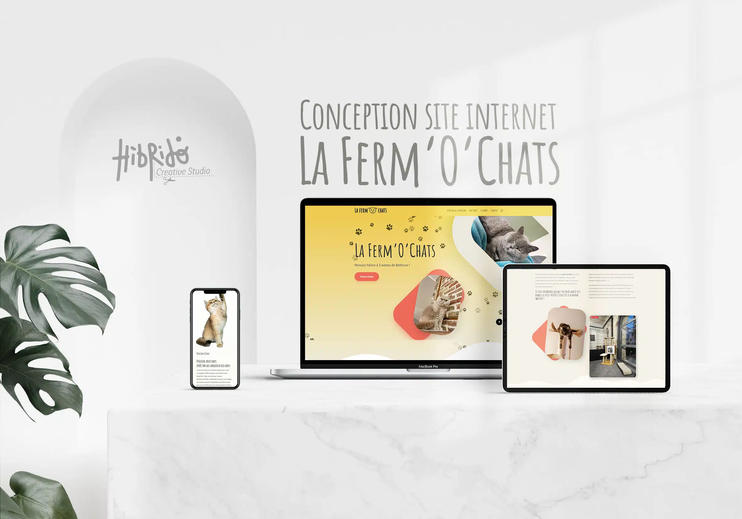 Conception site internet pour La Ferm'O'Chats.