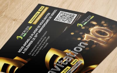 Carte d’invitation 10 ans de Verizo