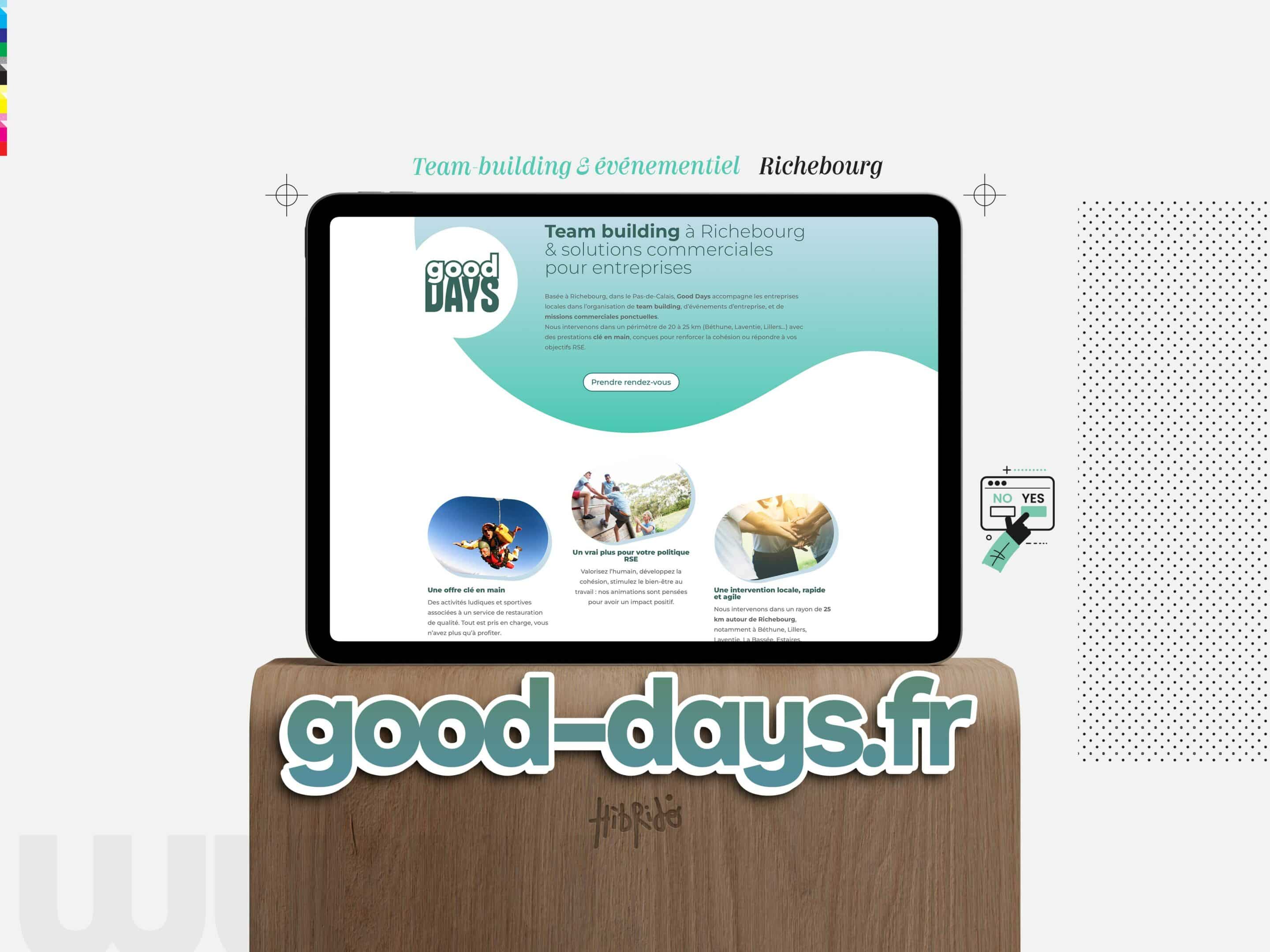 Site web team-building Good Days à Richebourg.