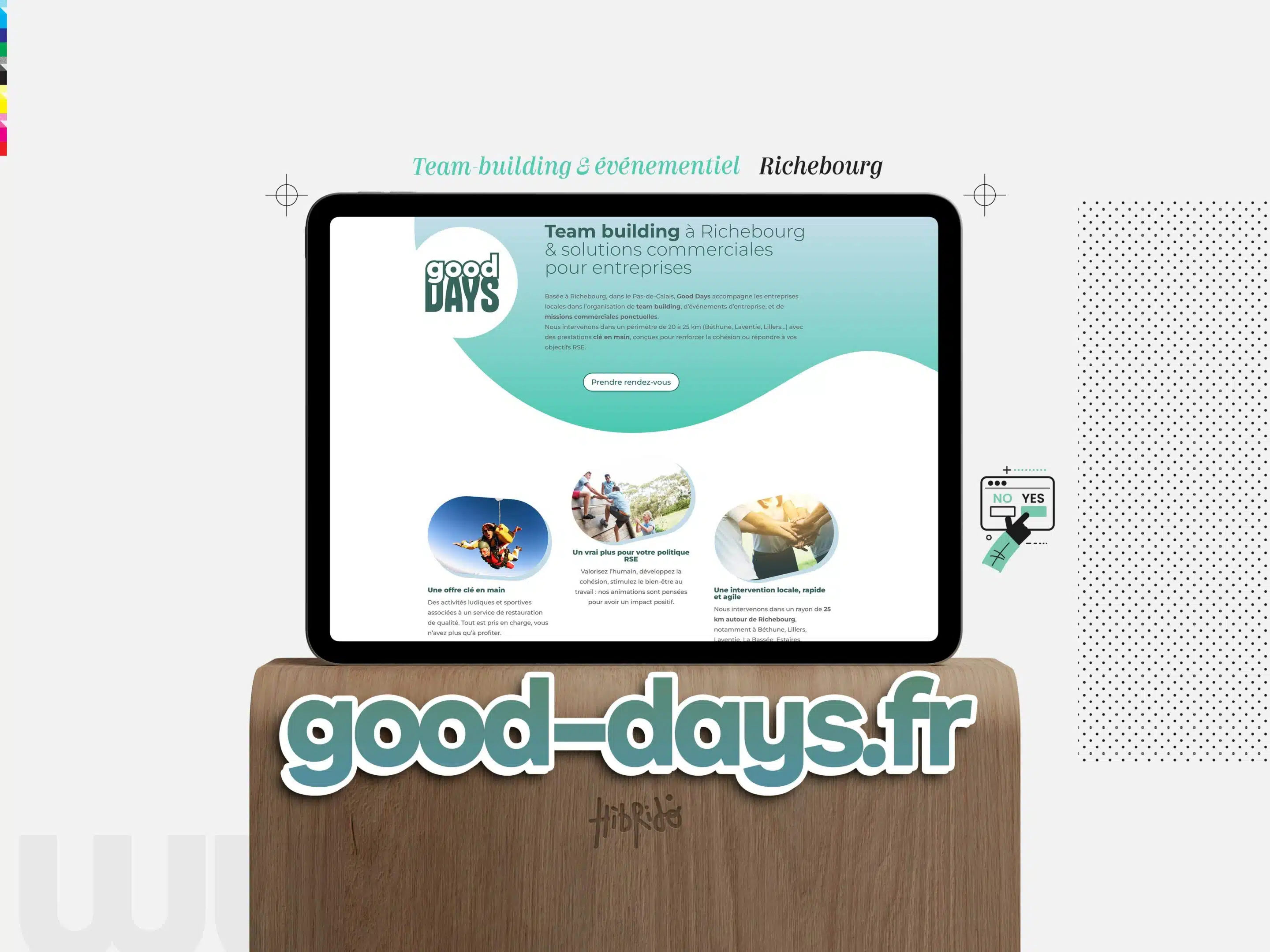 Site web team-building Good Days à Richebourg.
