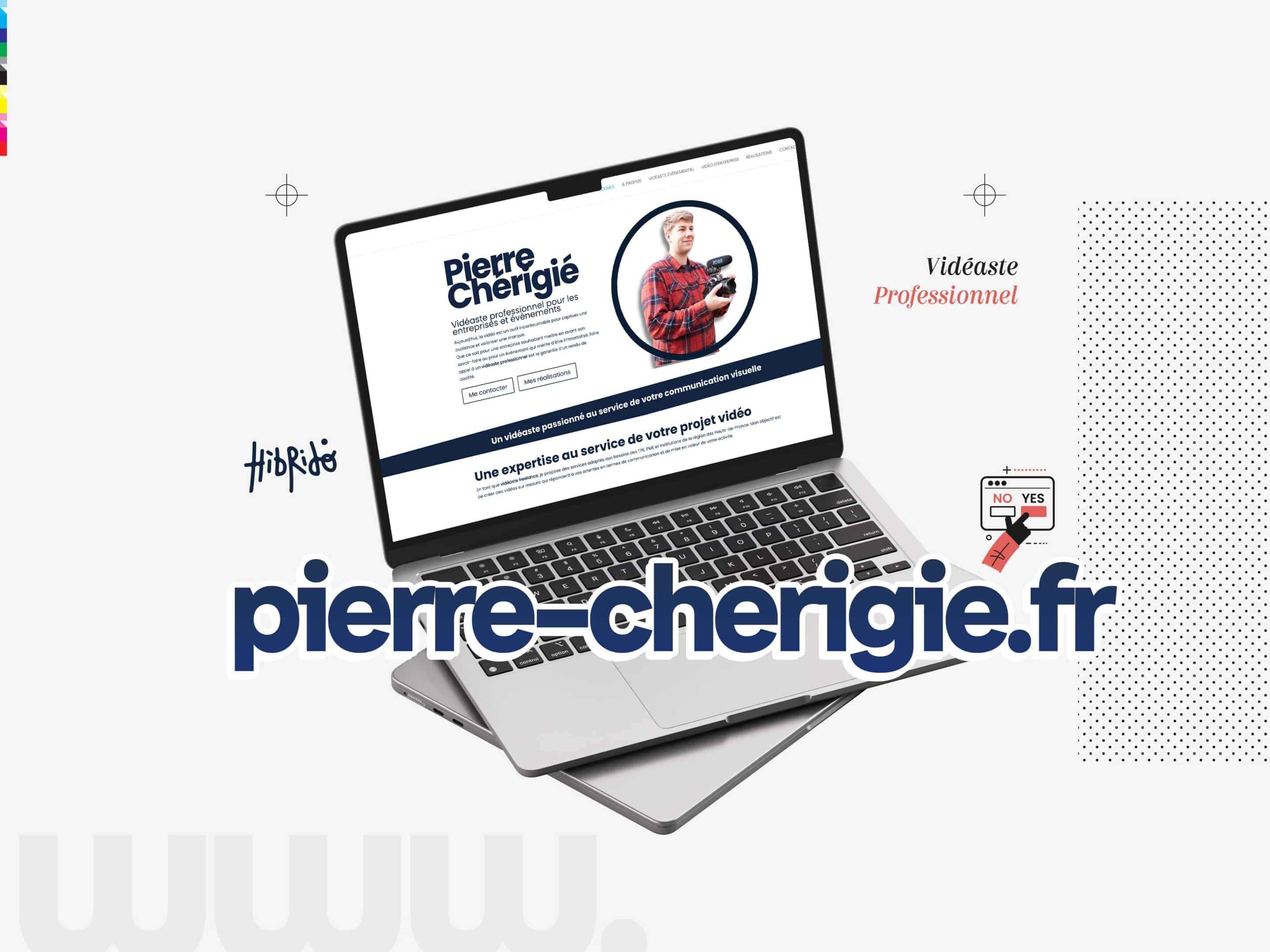 Mockup du site internet de Pierre Cherigie