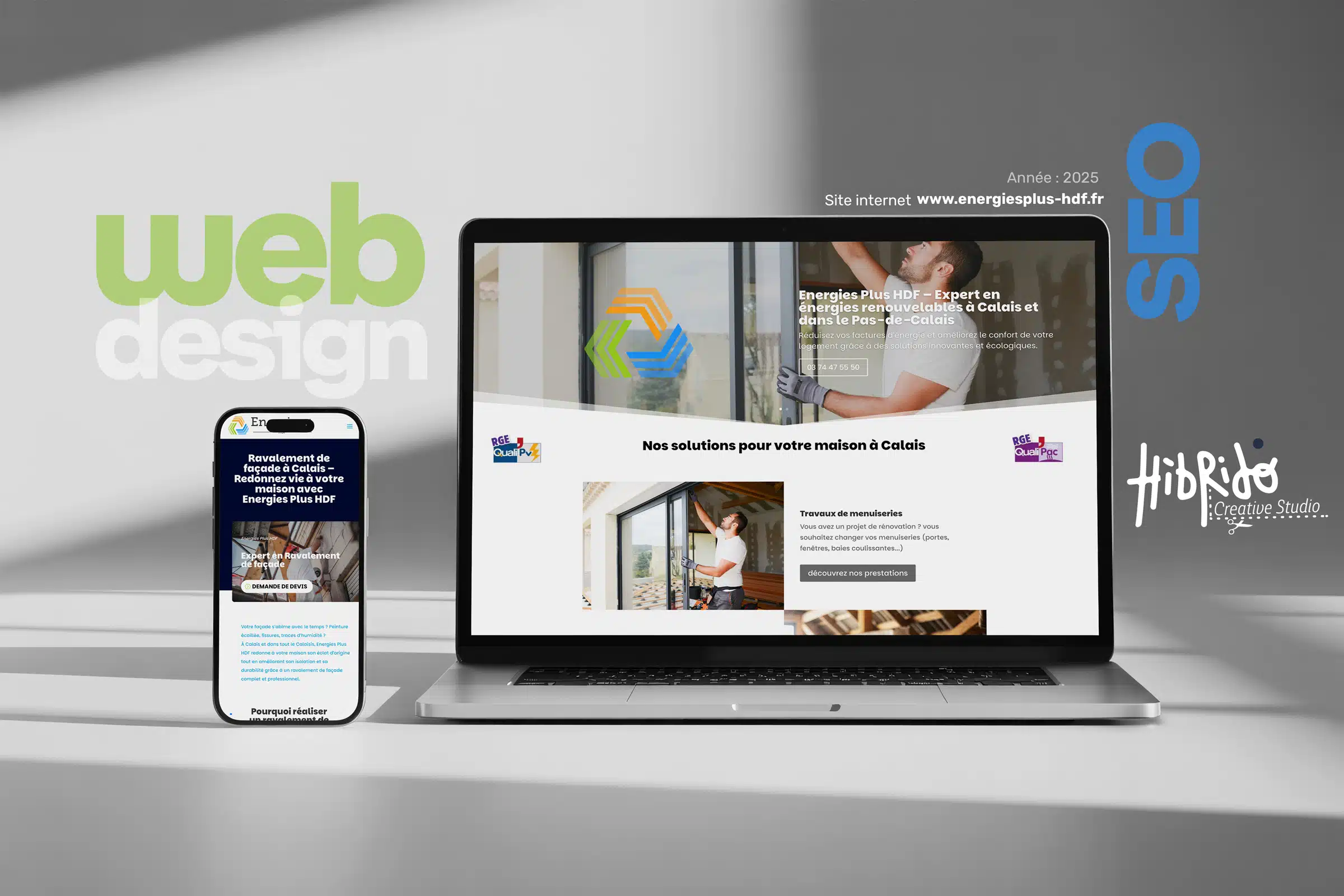 Conception de site web pour Énergies Plus HDF.