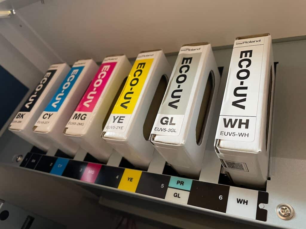 Encres Eco-UV pour imprimante Roland à jet d'encre