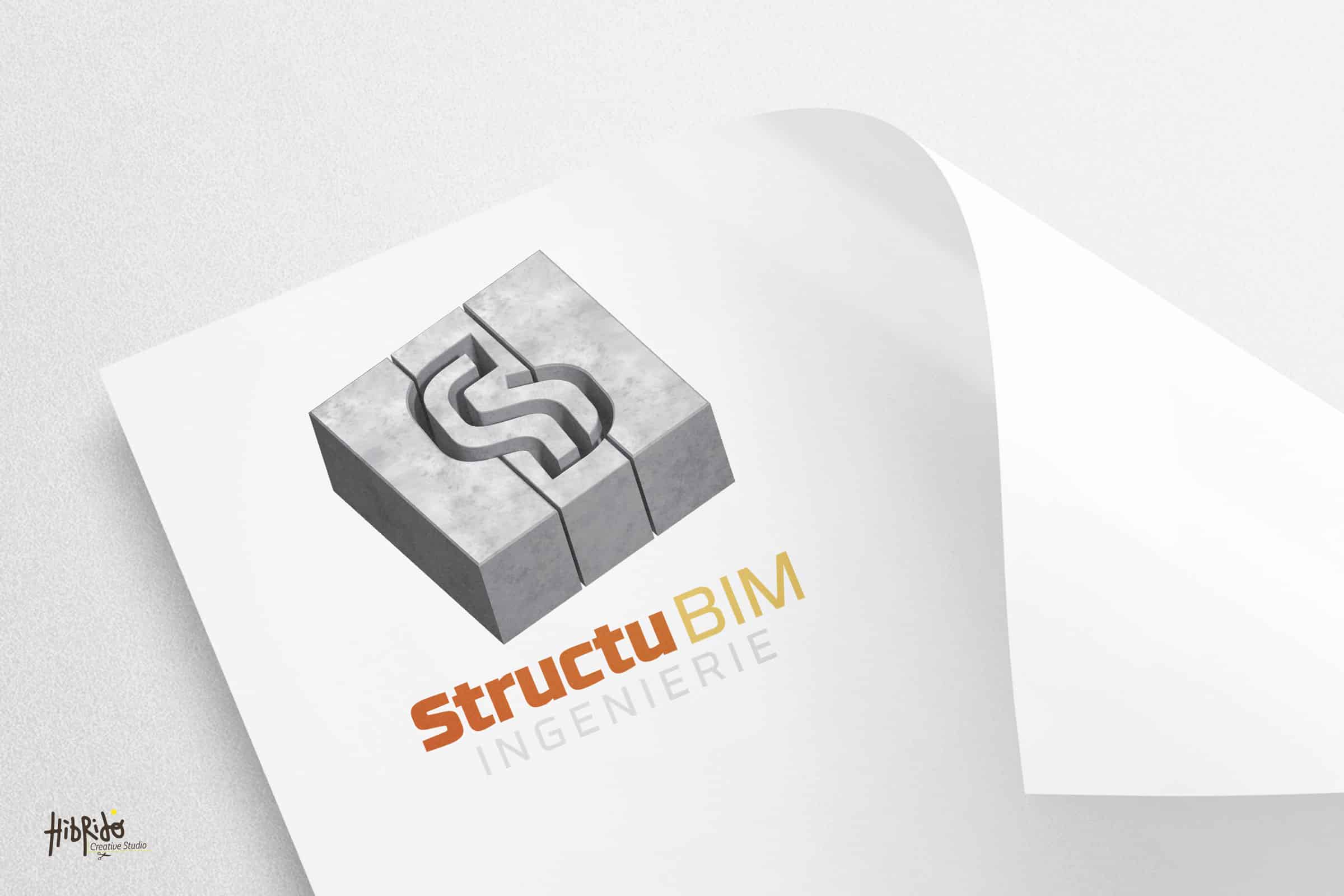 Logo StructuBIM Ingénierie sur papier