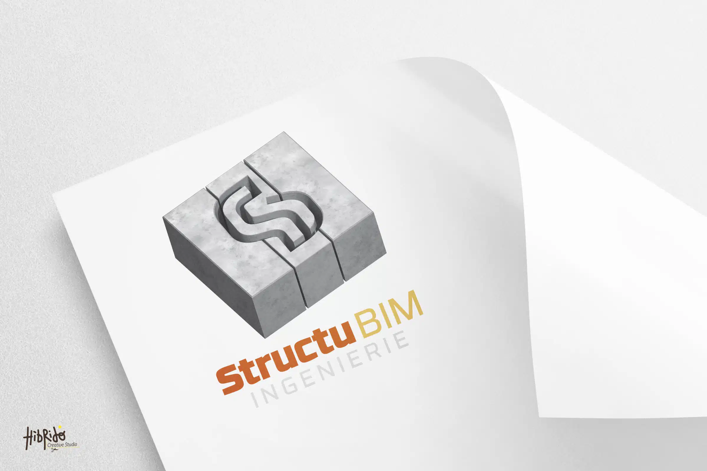 Logo StructuBIM Ingénierie sur papier