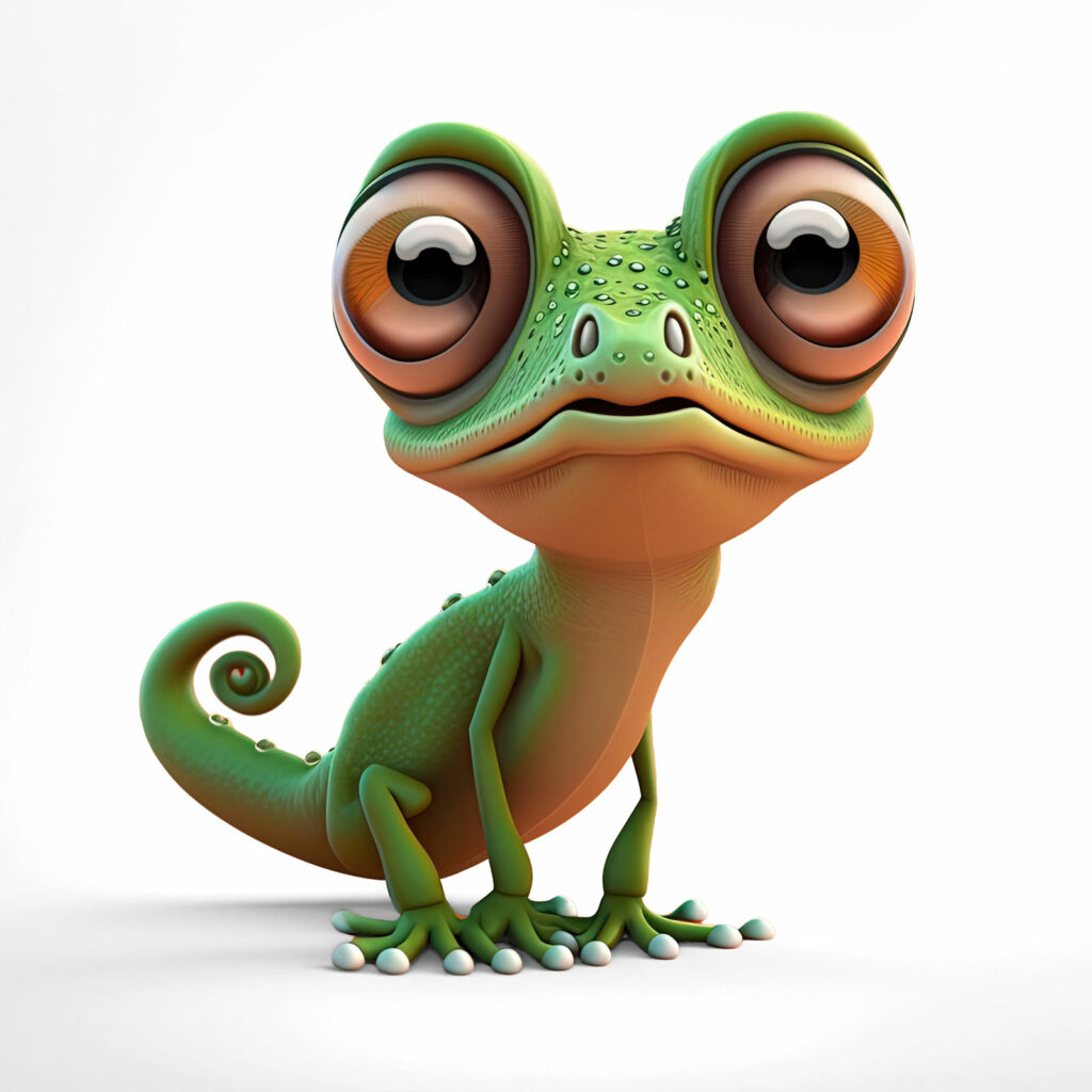 cutecartoongeckobannerwithspaceforcopy