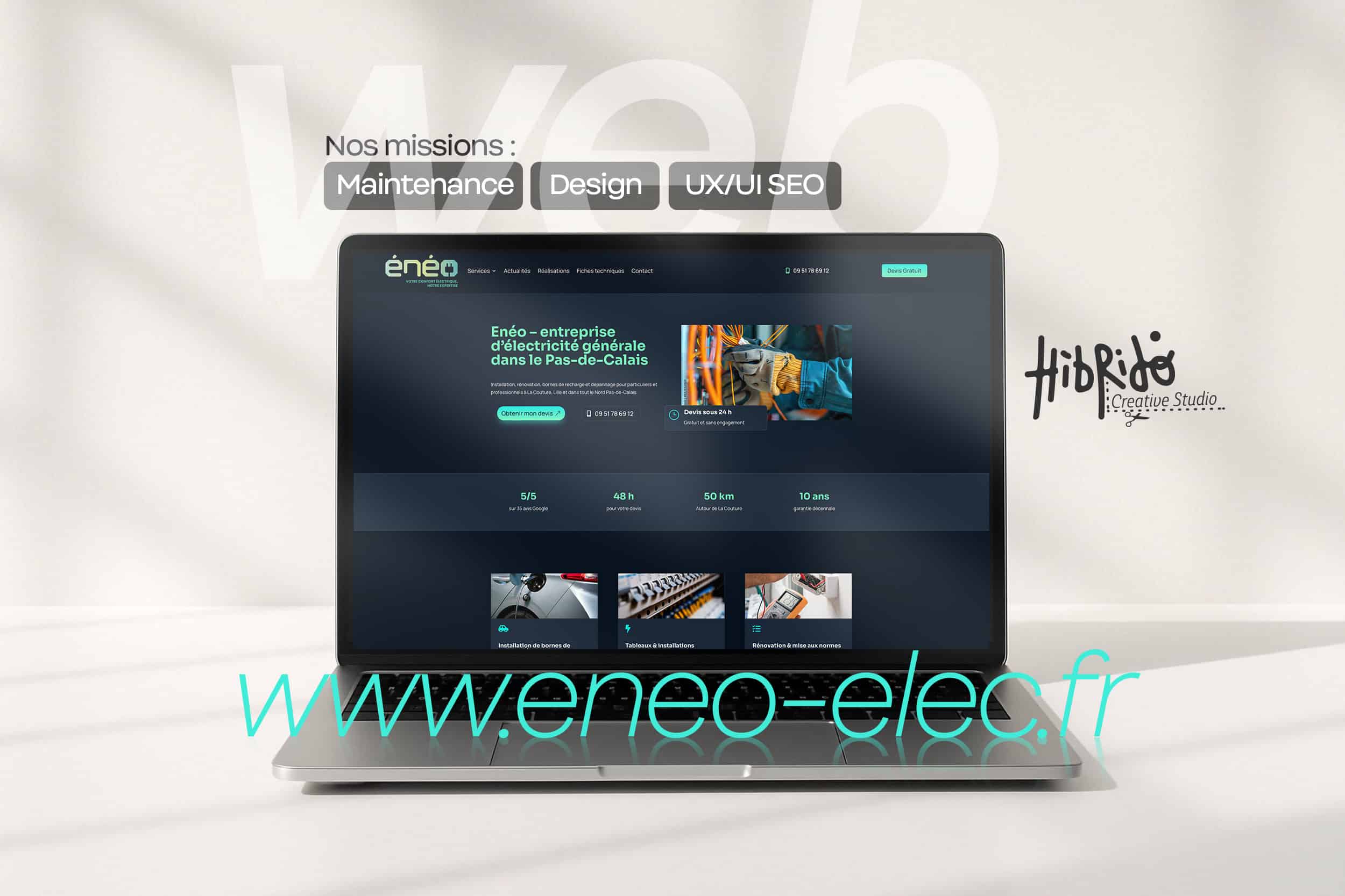 Site internet électricien La Couture